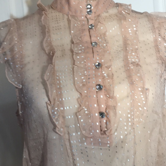 Twentyone sheer,sleeveless,ruffle top - Picture 4 of 5